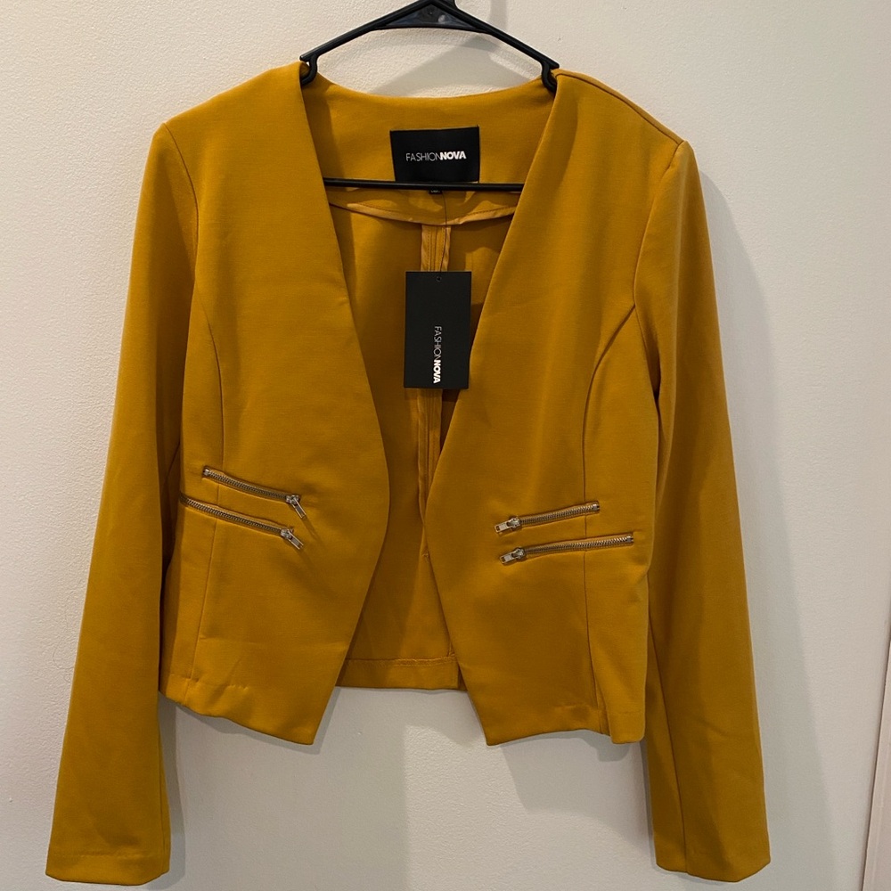 Fashion Nova Golden Yellow Blazer